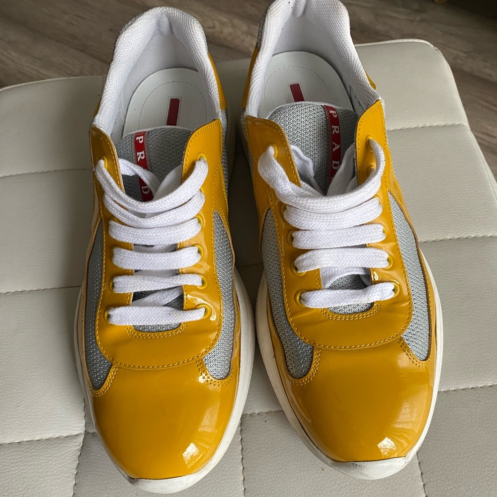 Prada Men's Yellow Sneakers